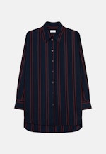 Oversized Longbluse Streifen in Dunkelblau |  Seidensticker Onlineshop