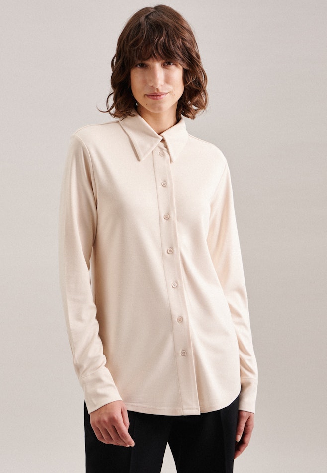 Long sleeve Jersey Shirt Blouse in Ecru | Seidensticker Onlineshop