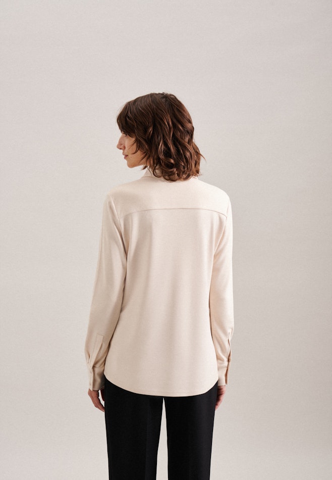 Long sleeve Jersey Shirt Blouse in Ecru | Seidensticker online shop