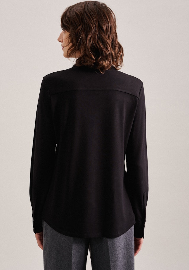 Long sleeve Jersey Shirt Blouse in Black | Seidensticker Onlineshop