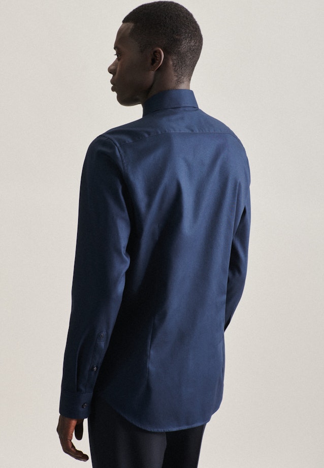 Non-iron Twill Business Shirt in X-Slim with Kent-Collar in Dark Blue |  Seidensticker Onlineshop