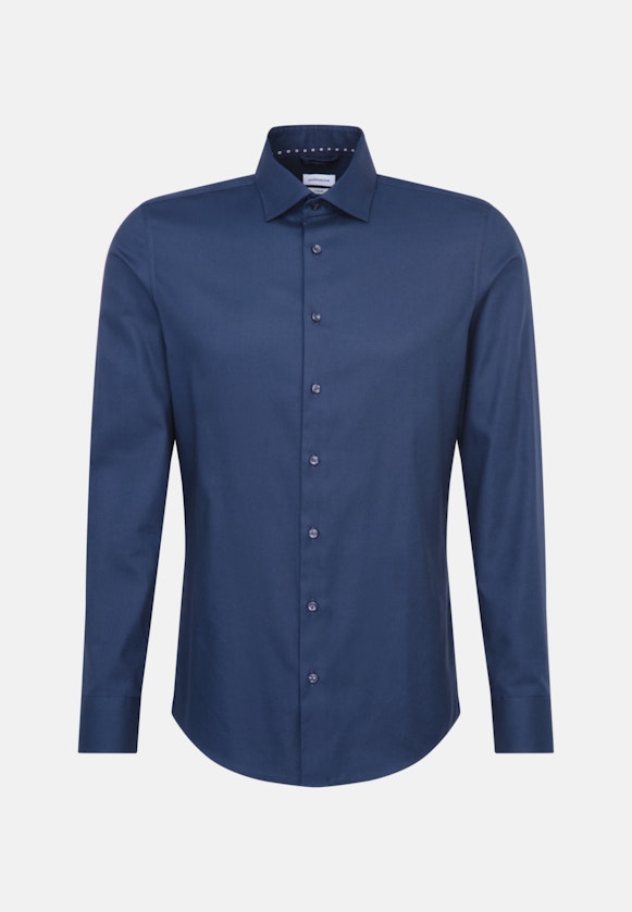 Non-iron Twill Business Shirt in X-Slim with Kent-Collar in Dark Blue |  Seidensticker Onlineshop