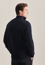 Gerader Schnitt (Normal-Fit) Pullover Uni in Dunkelblau |  Seidensticker Onlineshop