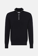 Gerader Schnitt (Normal-Fit) Pullover Uni in Dunkelblau |  Seidensticker Onlineshop