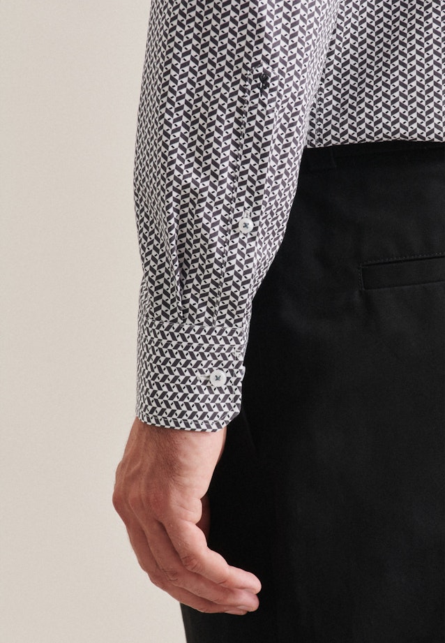 Regular Business Hemd Streifen in Grau |  Seidensticker Onlineshop