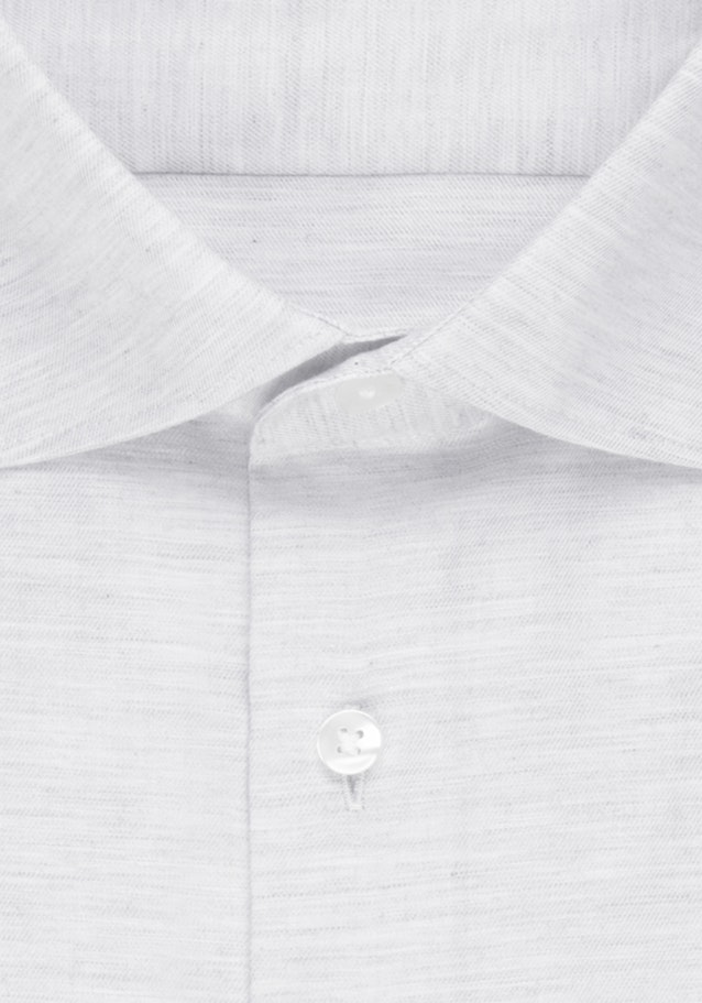 Easy-iron Twill Business Shirt in Shaped with Kent-Collar in Grey |  Seidensticker Onlineshop