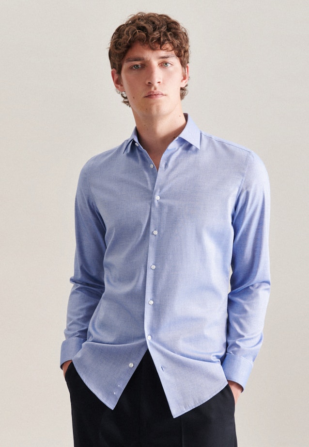 Shaped Chemise d'affaires Uni in Bleu Clair |  Seidensticker Onlineshop