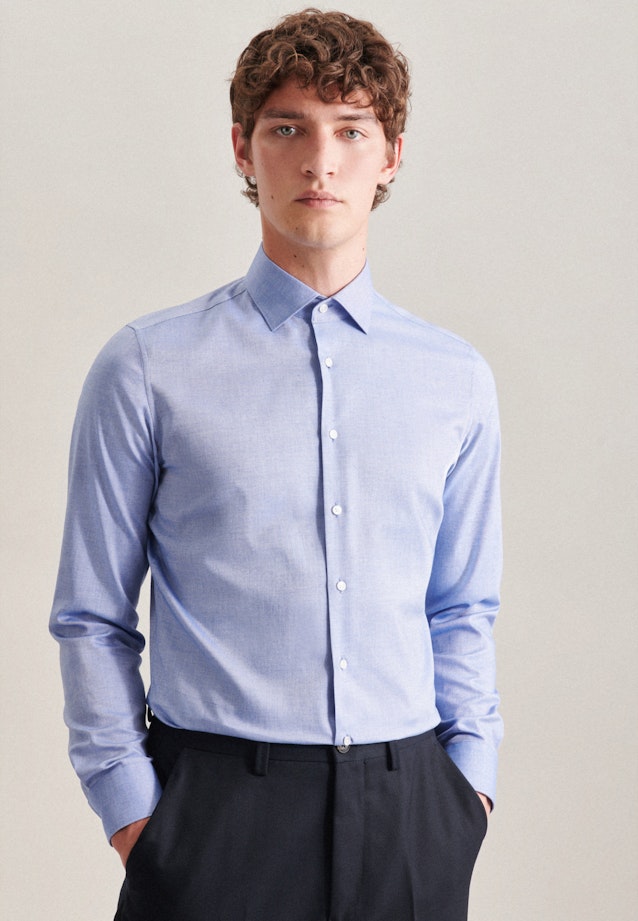 Shaped Chemise d'affaires Uni in Bleu Clair |  Seidensticker Onlineshop