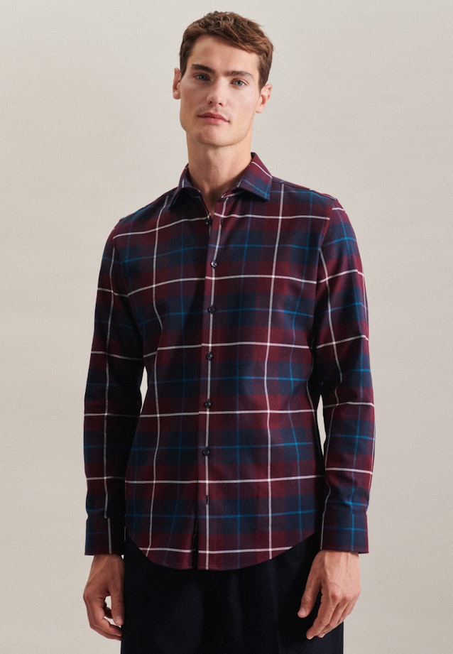 Slim Business shirt Check in Red |  Seidensticker Onlineshop