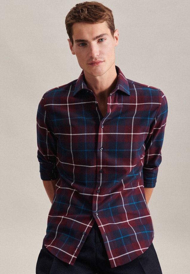 Slim Business shirt Check in Red |  Seidensticker Onlineshop