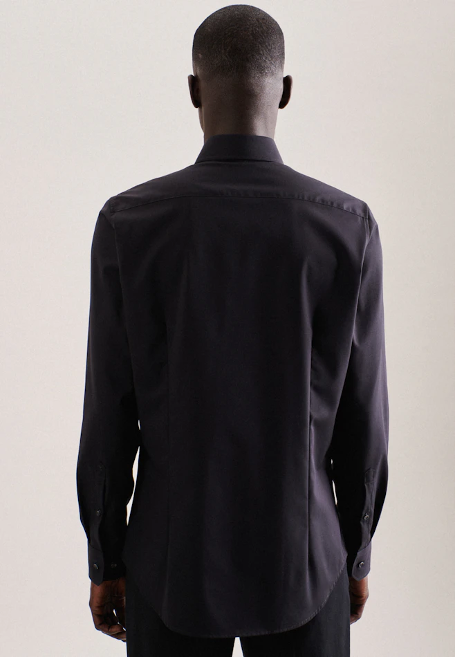 Shaped Business Hemd Uni in Schwarz | Seidensticker Onlineshop
