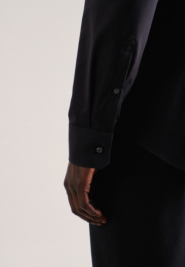 Shaped Business Hemd Uni in Schwarz |  Seidensticker Onlineshop