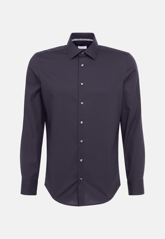 Shaped Business Hemd Uni in Schwarz |  Seidensticker Onlineshop