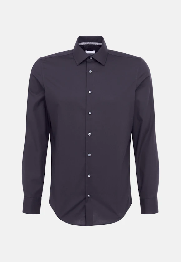 Shaped Business Hemd Uni in Schwarz |  Seidensticker Onlineshop