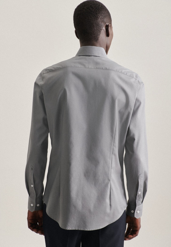Bügelfreies Popeline Business Hemd in Shaped mit Kentkragen und extra langem Arm