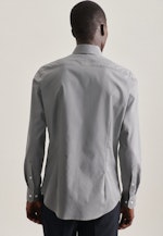 Non-iron Poplin Business Shirt in Shaped with Kent-Collar and extra long sleeve in Grey |  Seidensticker Onlineshop