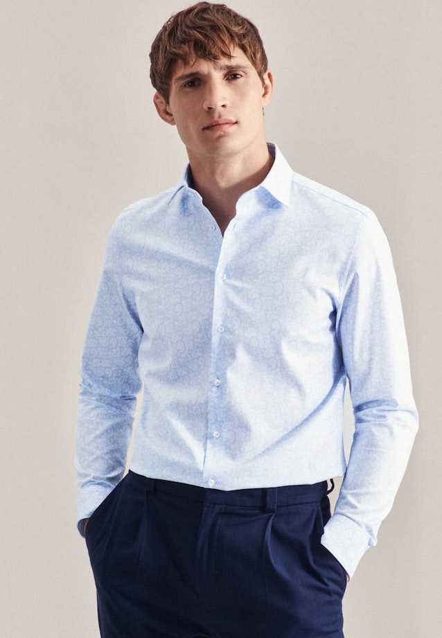 Business Shirt in Shaped with Kent-Collar in Light Blue | Seidensticker Onlineshop