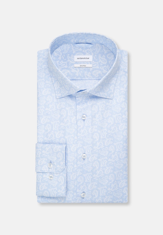 Shaped Business Hemd Druck in Hellblau |  Seidensticker Onlineshop