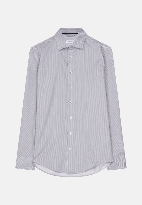 Shaped Business Hemd Streifen in Dunkelblau |  Seidensticker Onlineshop