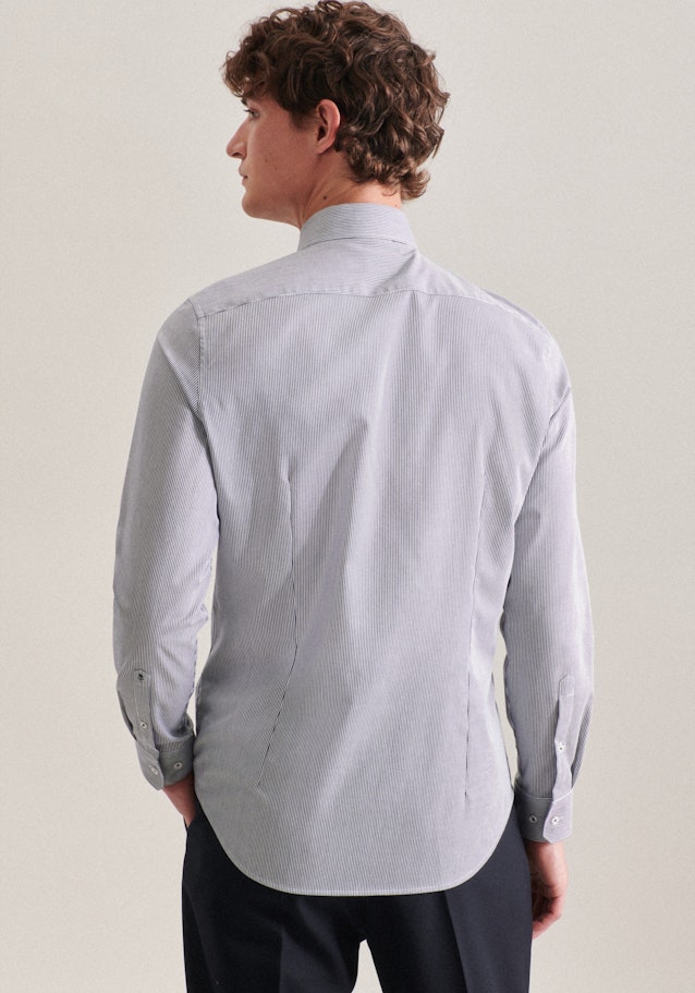 Non-iron Twill Business Shirt in X-Slim with Kent-Collar in Dark Blue |  Seidensticker Onlineshop
