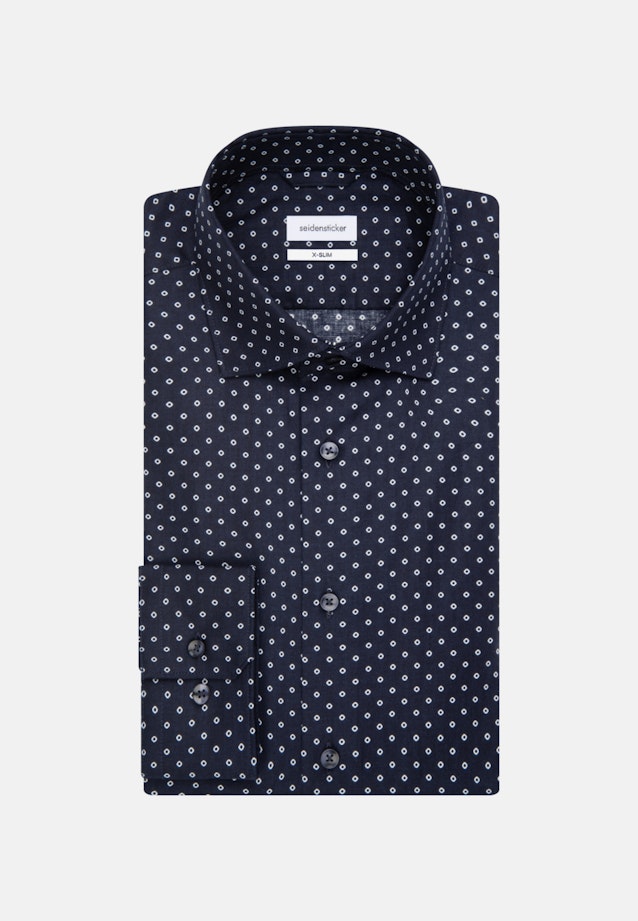 Chemise Business X-Slim Twill (sergé) Col Kent in Bleu Foncé |  Seidensticker Onlineshop