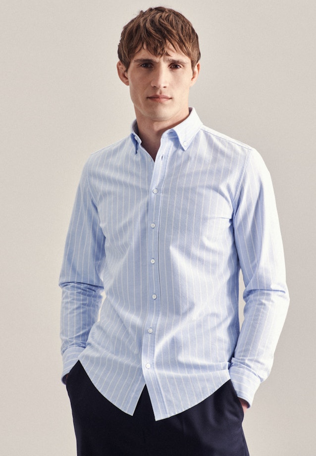 Shaped Business shirt Stripe in Light Blue |  Seidensticker Onlineshop