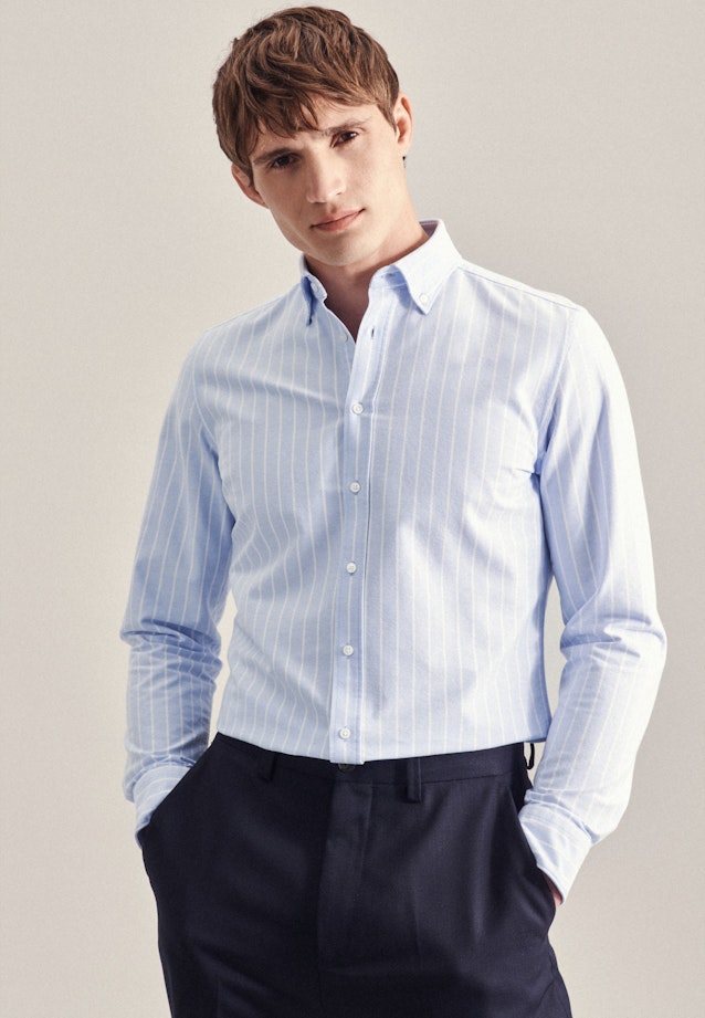 Shaped Business shirt Stripe in Light Blue |  Seidensticker Onlineshop