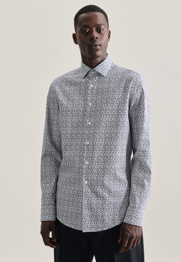 Slim Chemise d'affaires Imprimé in Bleu Foncé |  Seidensticker Onlineshop