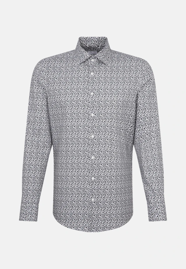Slim Business shirt Print in Dark Blue |  Seidensticker Onlineshop