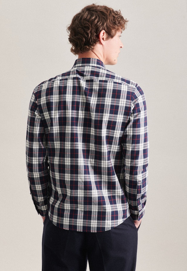 Regular Casual Hemd Karo in Dunkelblau |  Seidensticker Onlineshop