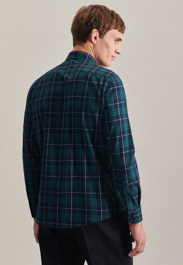 Regular Chemise décontractée carreaux in Vert |  Seidensticker Onlineshop