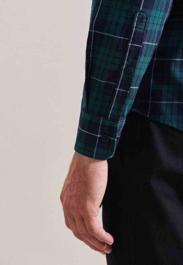 Regular Chemise décontractée carreaux in Vert |  Seidensticker Onlineshop