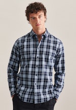 Regular Chemise décontractée carreaux in Bleu Clair |  Seidensticker Onlineshop