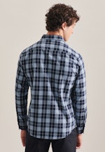 Regular Chemise décontractée carreaux in Bleu Clair |  Seidensticker Onlineshop