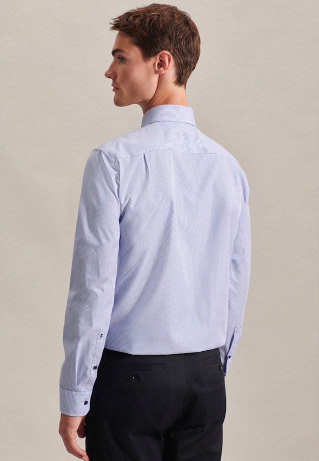Regular Chemise d'affaires rayures in Bleu Moyen |  Seidensticker Onlineshop