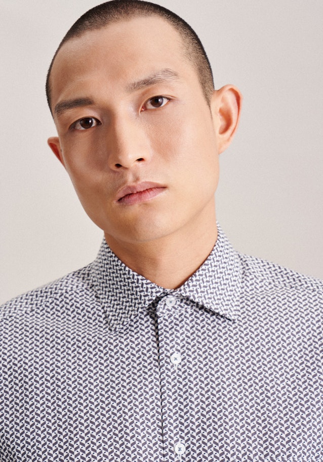 Business Shirt in Regular fit with Kent-Collar in Grey |  Seidensticker Onlineshop