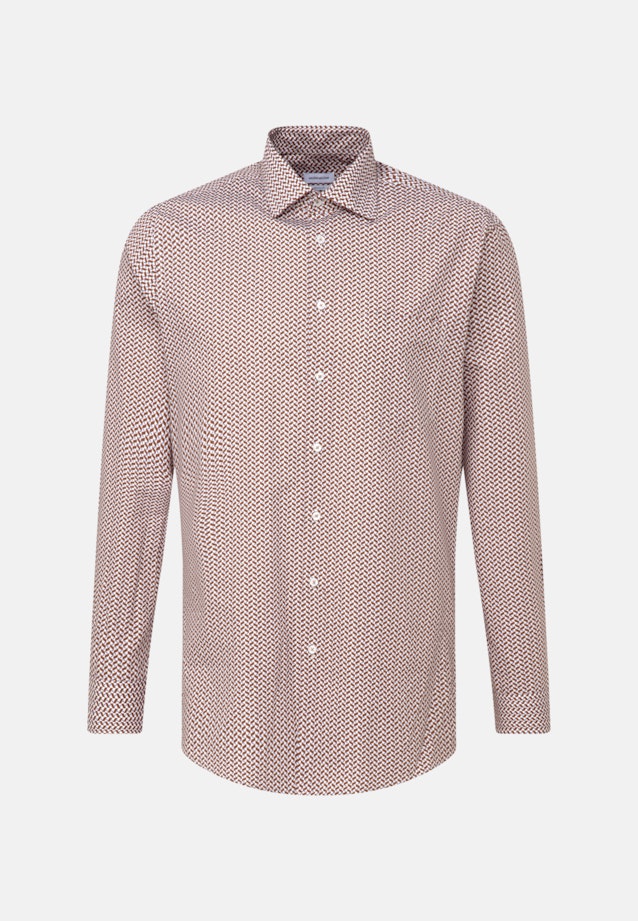 Regular fit Business Hemd Streifen in Braun |  Seidensticker Onlineshop