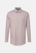 Regular fit Business Hemd Streifen in Braun |  Seidensticker Onlineshop