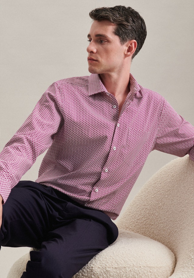 Popeline Business Hemd in Regular fit mit Kentkragen in Rosa/Pink | Seidensticker Onlineshop
