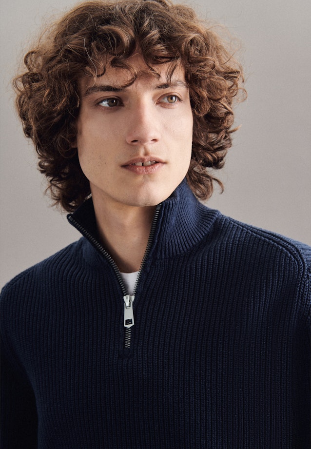 Pullover Streifen in Dunkelblau |  Seidensticker Onlineshop