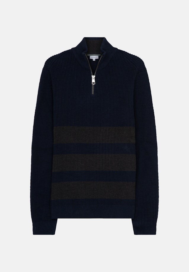 Pullover Streifen in Dunkelblau |  Seidensticker Onlineshop