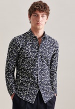 Regular Casual Hemd Druck in Dunkelblau |  Seidensticker Onlineshop