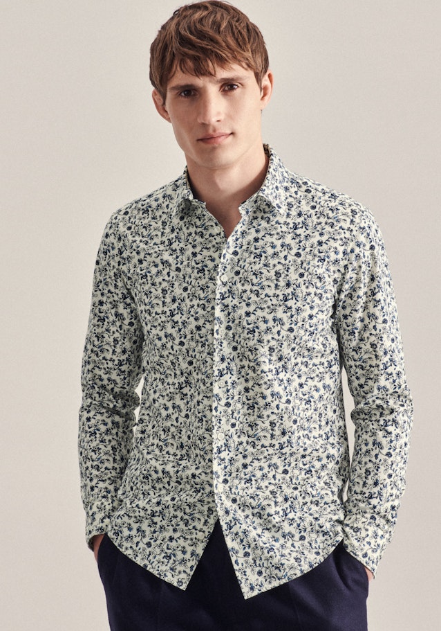 Casual Shirt in Regular with Kent-Collar in Ecru | Seidensticker Onlineshop