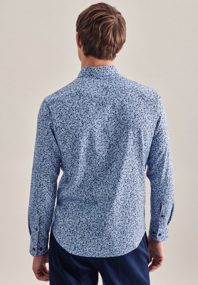 Regular Casual shirt Print in Light Blue |  Seidensticker Onlineshop