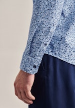 Regular Casual shirt Print in Light Blue |  Seidensticker Onlineshop