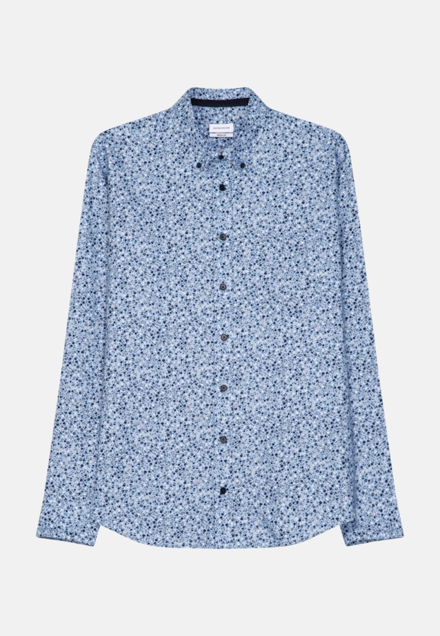 Regular Casual shirt Print in Light Blue |  Seidensticker Onlineshop