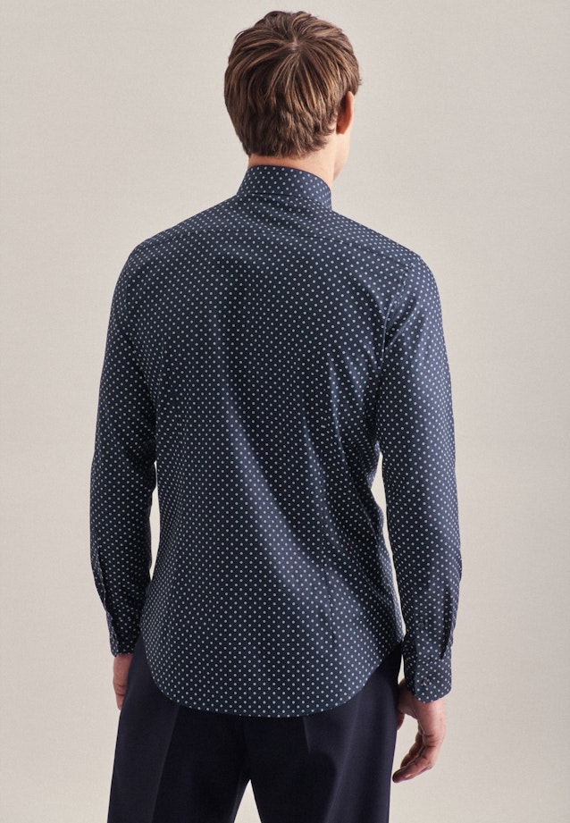 Business Shirt in Slim with Kent-Collar in Dark Blue |  Seidensticker Onlineshop