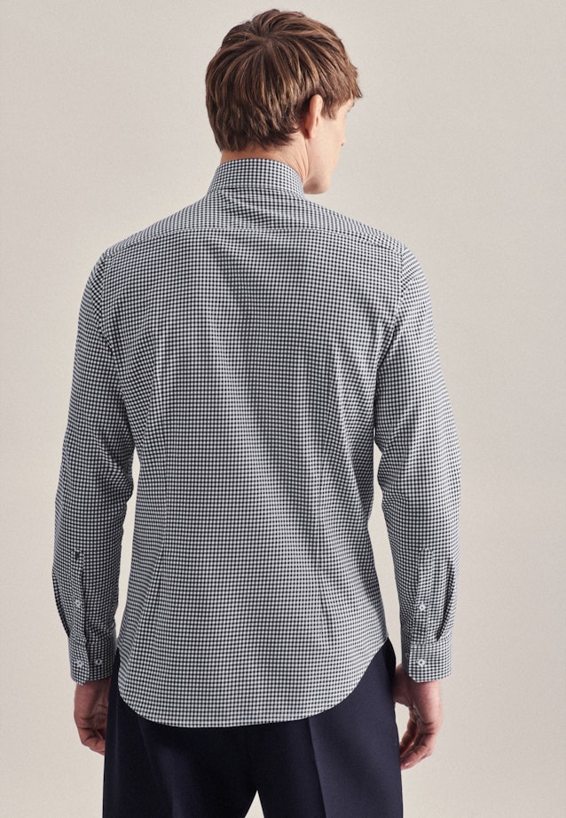 Non-iron Twill Business Shirt in Slim with Kent-Collar in Dark Blue |  Seidensticker Onlineshop