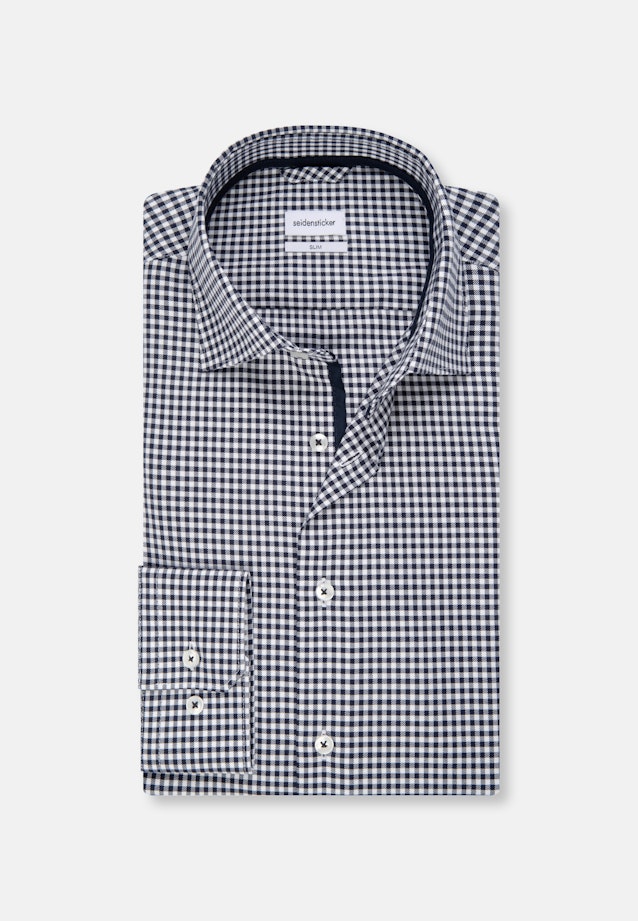 Slim Chemise d'affaires carreaux in Bleu Foncé |  Seidensticker Onlineshop