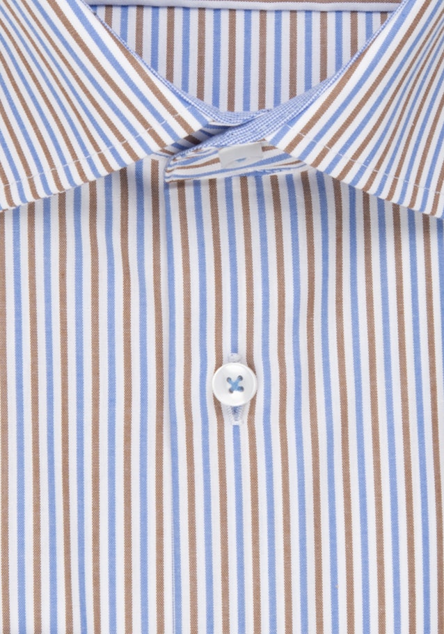 Non-iron Popeline Business overhemd in Slim with Kentkraag in Bruin |  Seidensticker Onlineshop